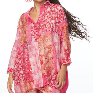 Zaket and Plover Over sized shirt in Pink.
