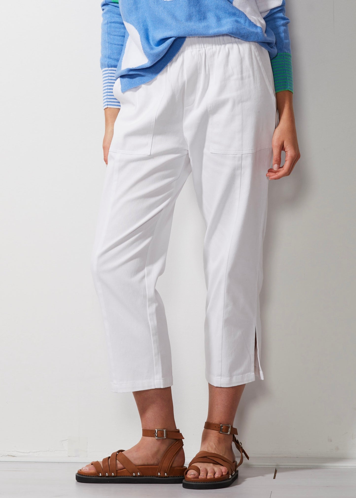 Zaket and Plover's 7/8 Pants in white for women