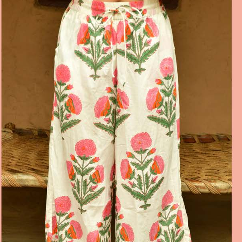 Mandalay Designs big marigold Palazzo Pants