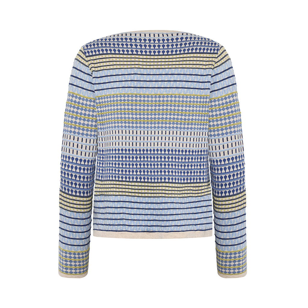 Back of the Hibiscus Top in Sky blue by Mansted for women