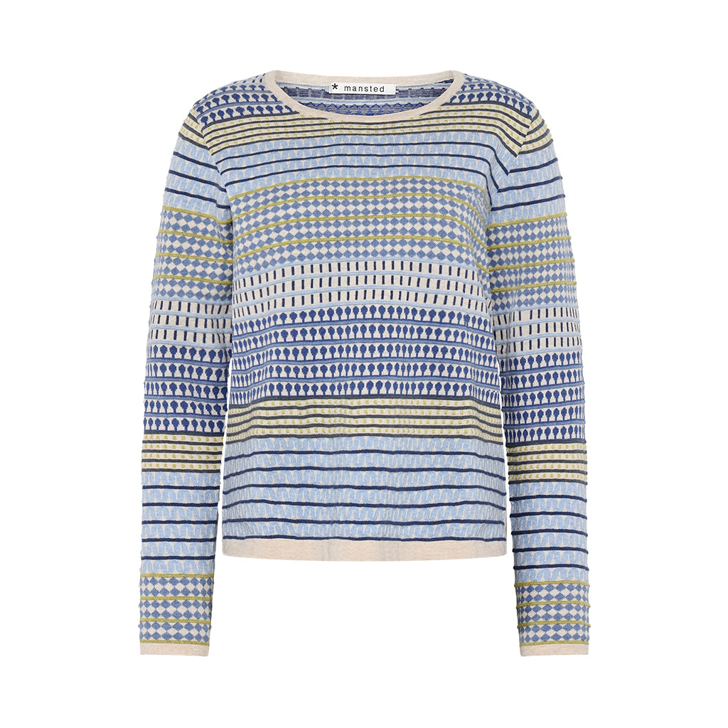 The Hibiscus cotton Top in Sky blue by Mansted for women