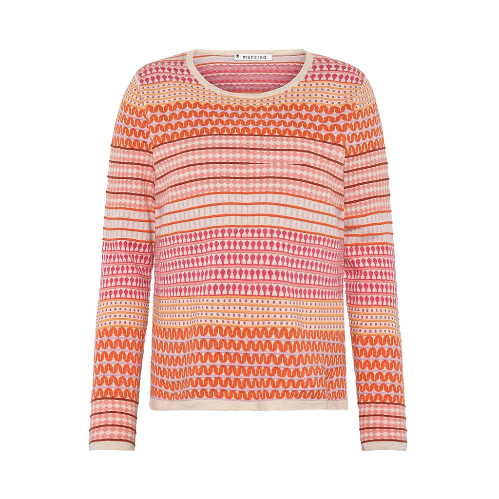 The Hibiscus Top in Sunny Orange pattern by Mansted for women