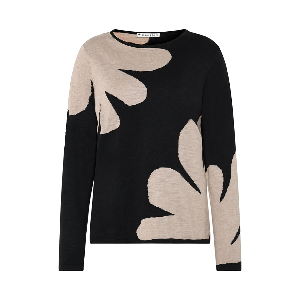 The Leana long sleeved Top in Black by Mansted for women