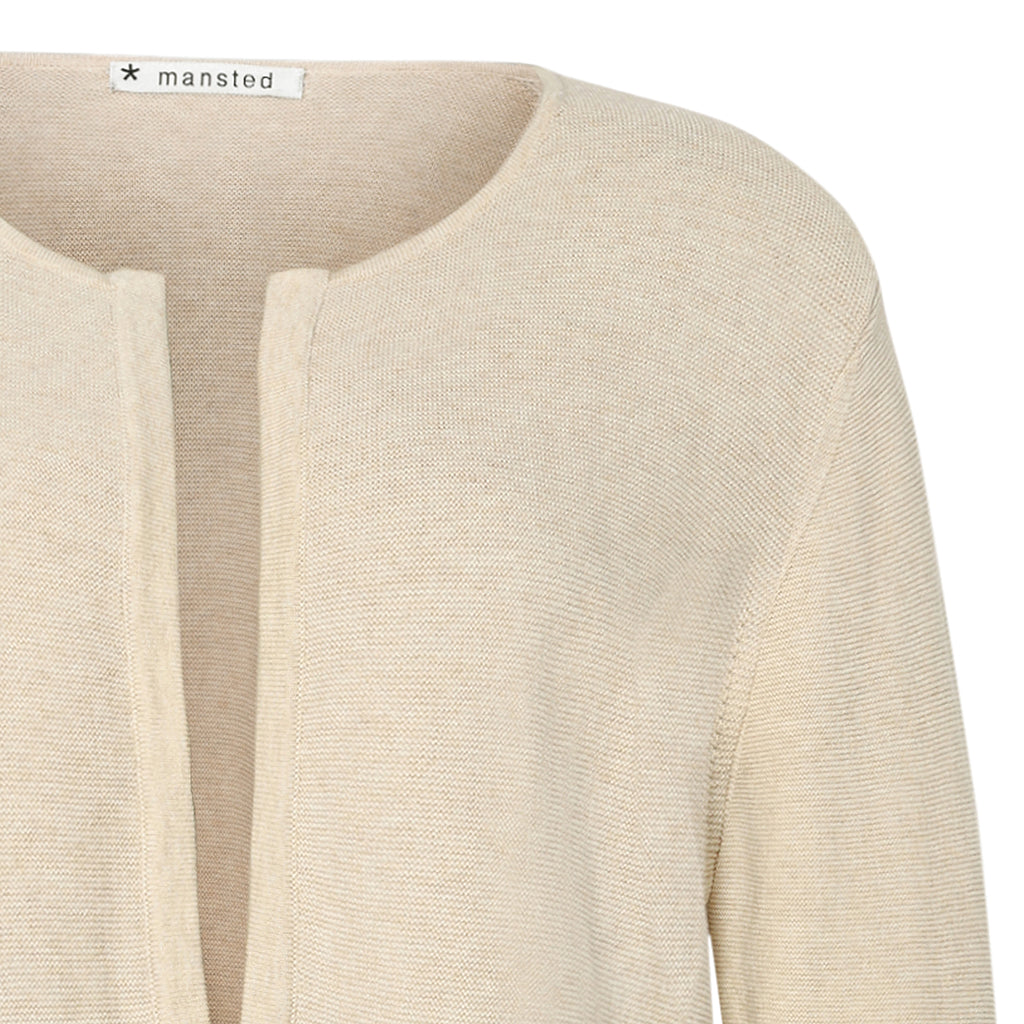 The Mona Cardigan by Mansted in Light Oat for women