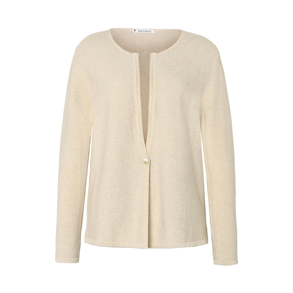 The Mona Cardigan by Mansted in Light Oat