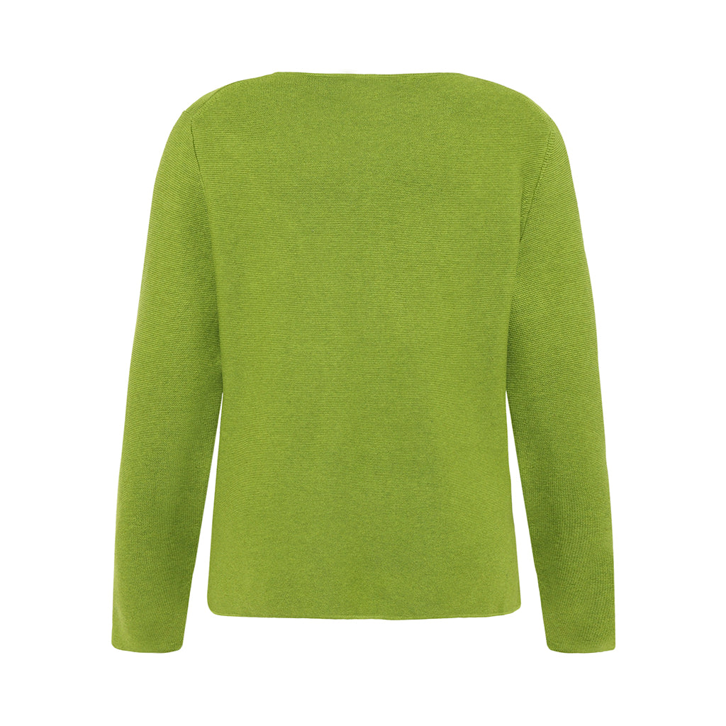 Back of the Monsoon cotton Cardigan in Grass by Mansted for women