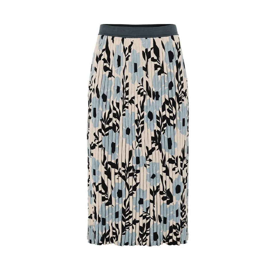 The Pansy cotton Skirt in Mercury blue by Mansted