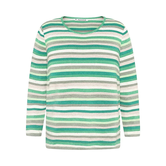 The Mansted Adele pullover in green stripes