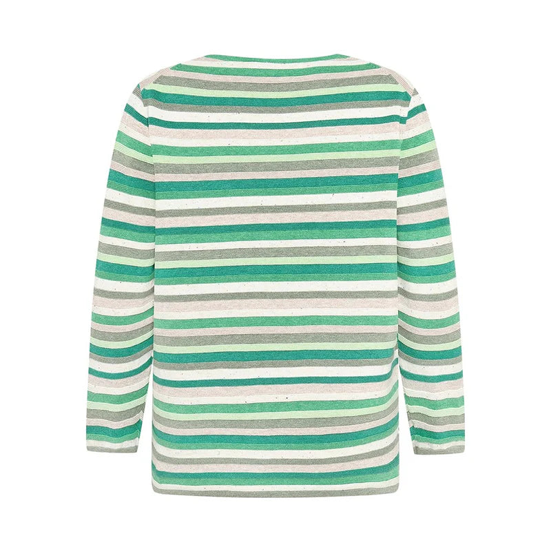 The Mansted Adele pullover in green stripes