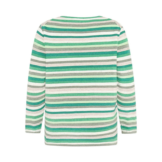 The Mansted Adele pullover in green stripes