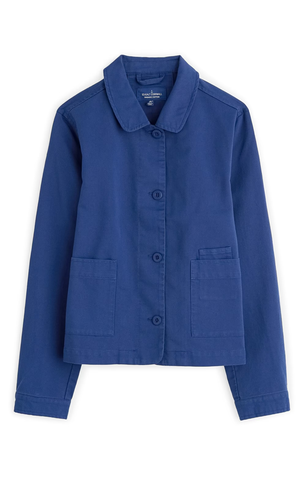 Flat lay of the Coombe Lane Cotton Jacket in Washed Marine navy