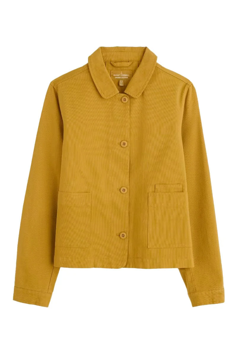 Flat lay of the Coombe Lane Jacket in Chamomile by SEASALT