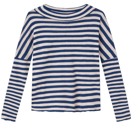 By Basics merino wool striped top.