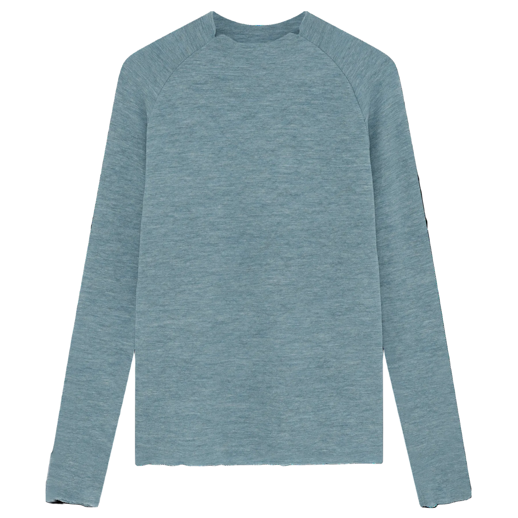 By Basics long sleeve merino wool top in light blue.