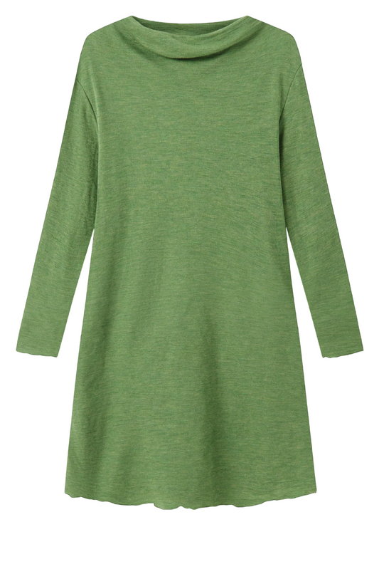 Merino wool knit dress from y basics in Green