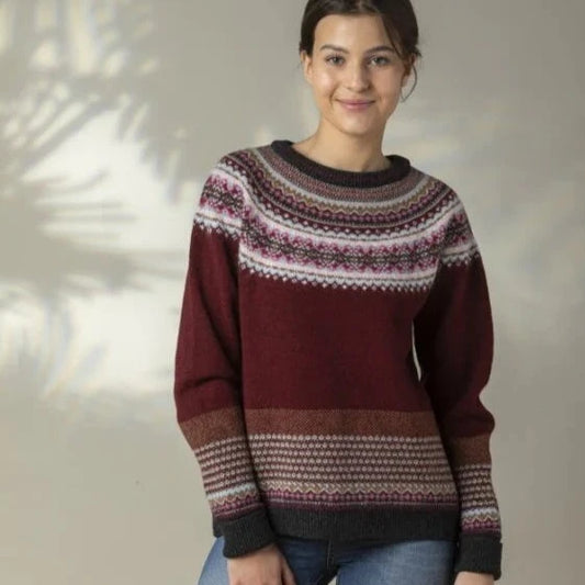 Eribe Fair Isle Knitwear. Alpine Sweater in Potpourri.