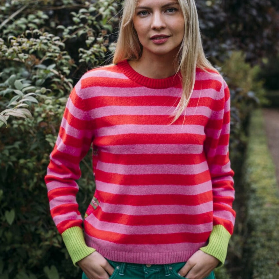 Eribe Stobo Fairisle Sweater in Rosa.