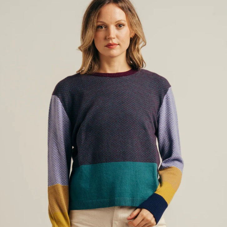 Eribe Melrose tweed sweater in Muir. Merino wool. 