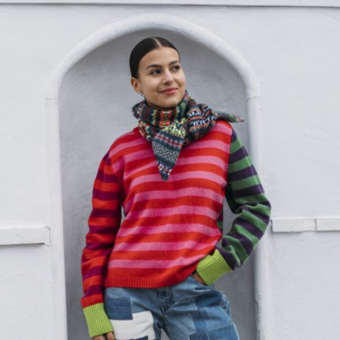 Eribe Stobo Striped Sweater in Rosa.