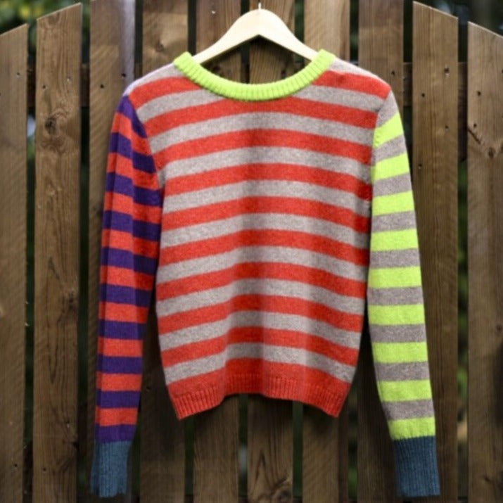 Eribe Stobo Striped Sweater in Luscious.