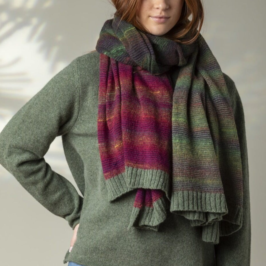 Quality meri o wool and mohair wrap or Scarf from Eribe in Scotalnd.