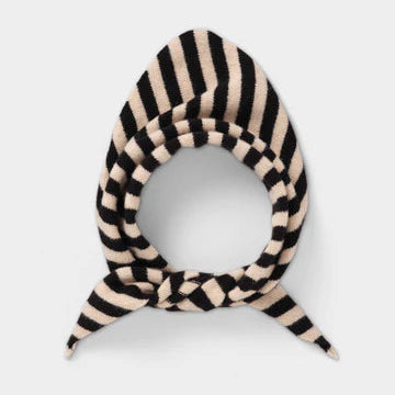 Jo Gordon spot scarf luxury knitwear, merino wool.