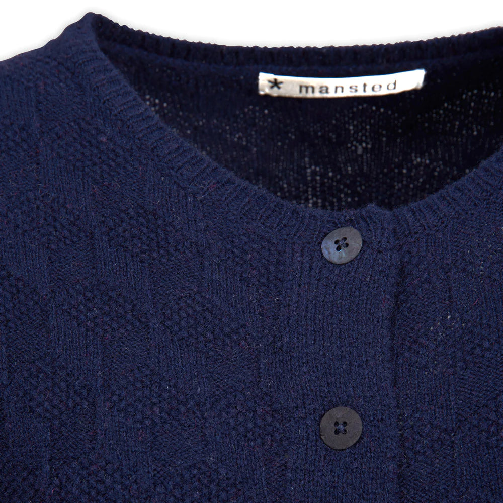 Mansted's Komma vest in navy, detail