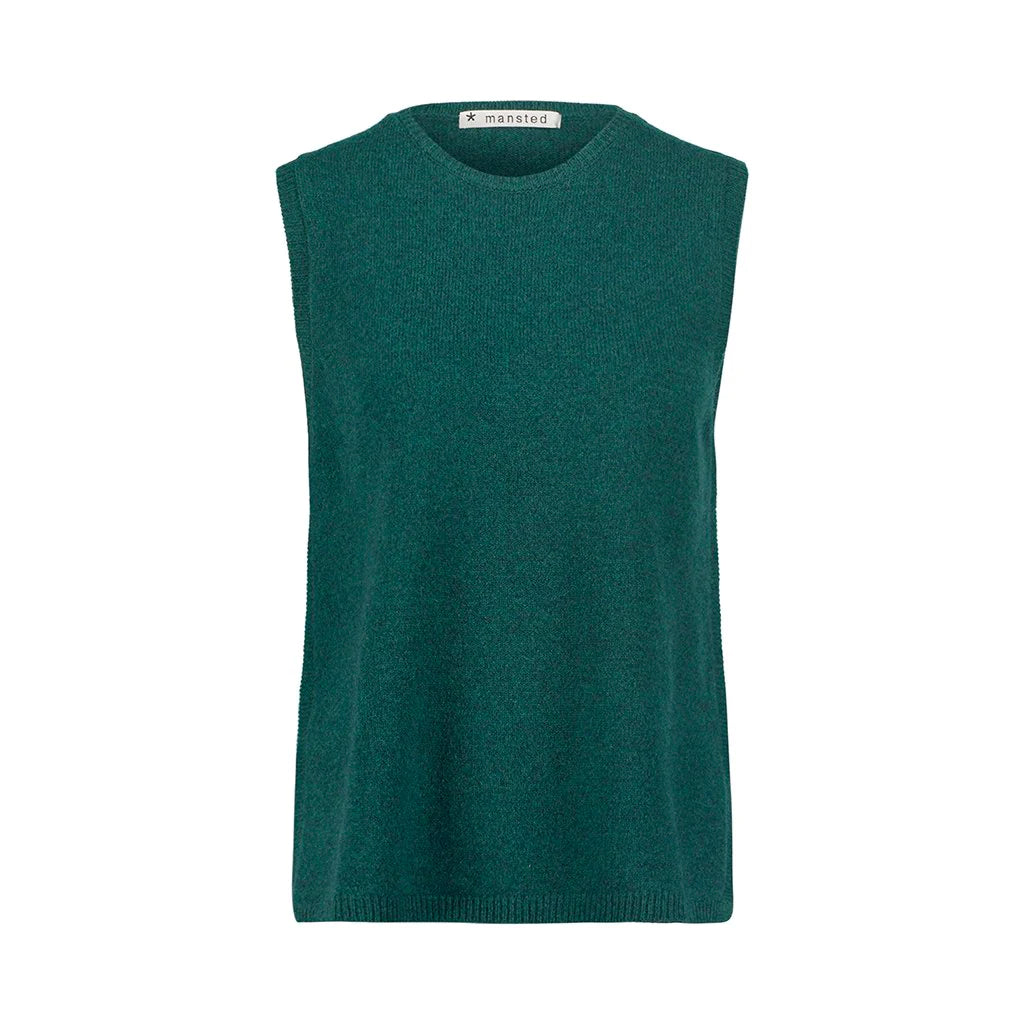 Mansted's Mitos vest in cold green, front view