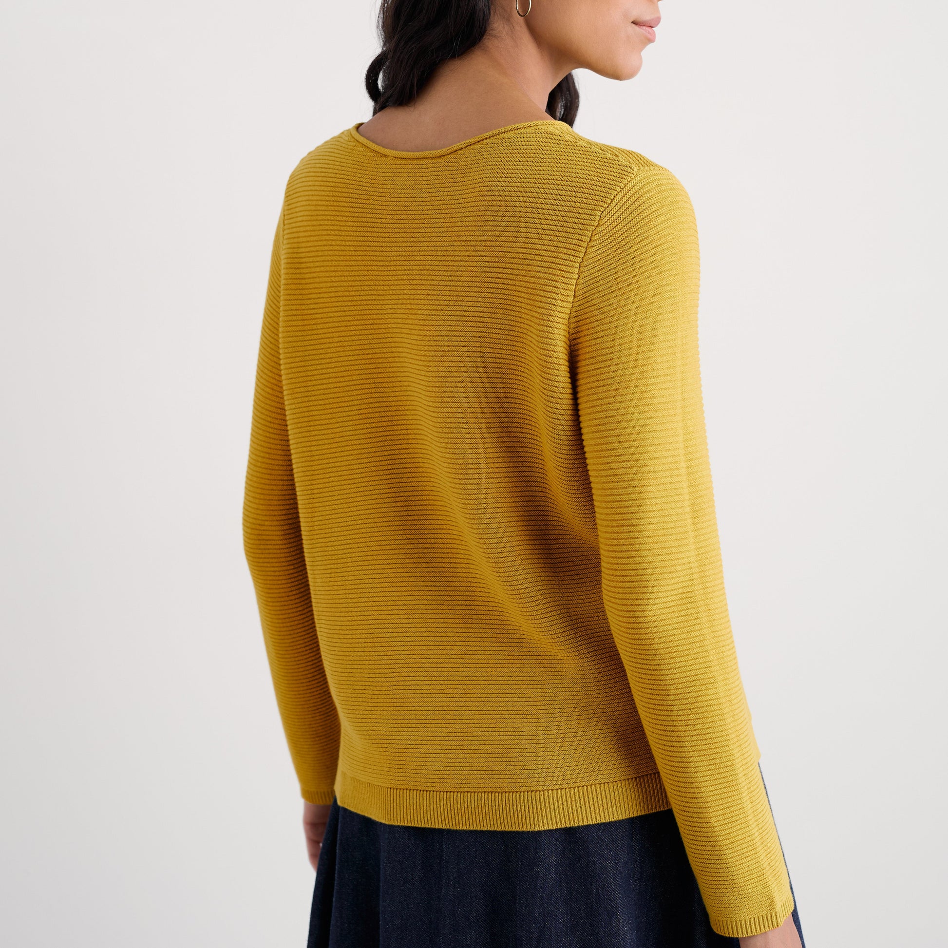 Seasalt Organic cotton round neck jumper in yello
