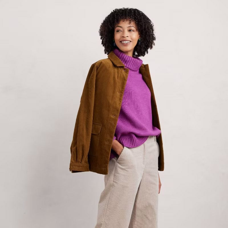 Seasalt Braque  roll neck jumper for women in orhid