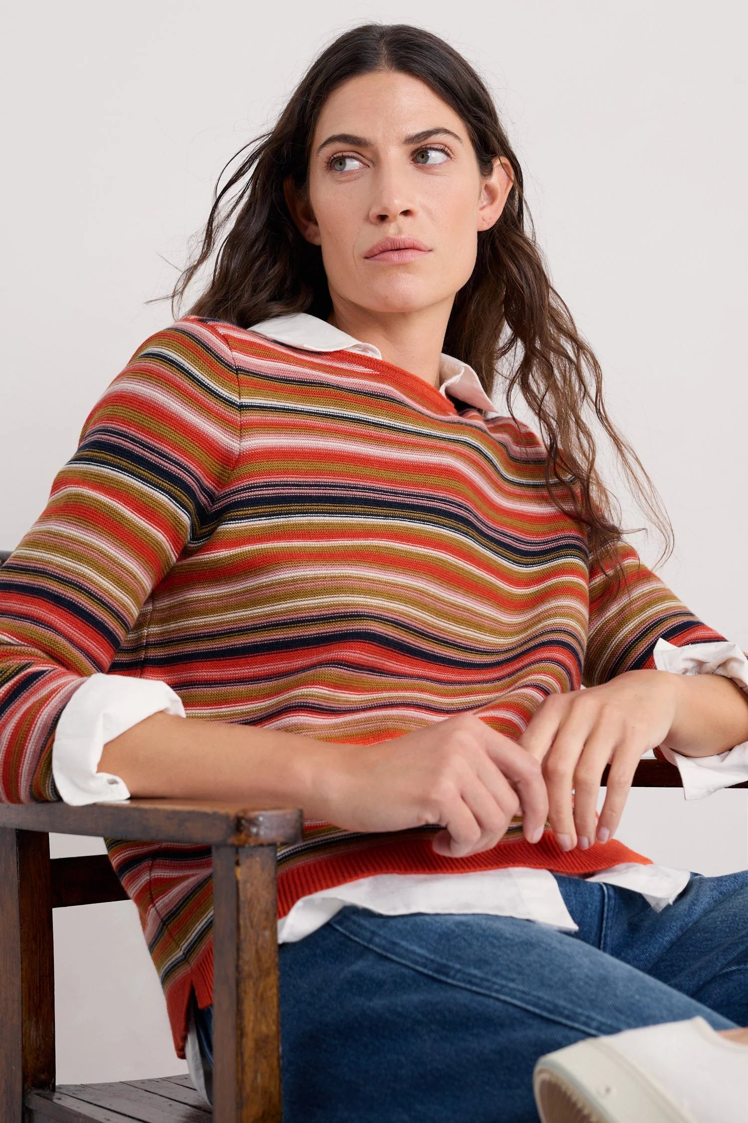 Seasalt Makers Jumper Ripple marks pear multi