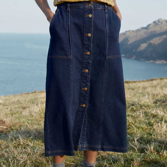 Seasalt Ambrose Skirt in Denim.