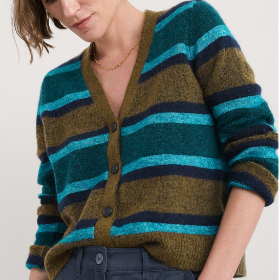 Seasalt wool blend Etching Cardigan.