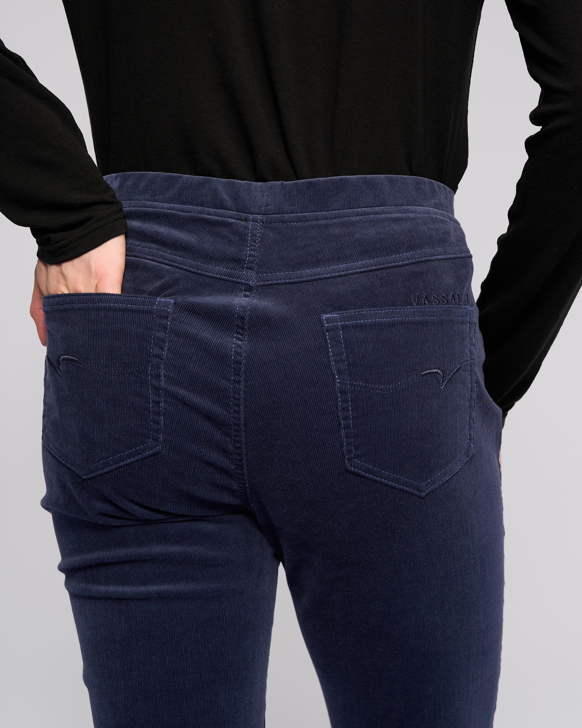 Ladies cord pants in blue