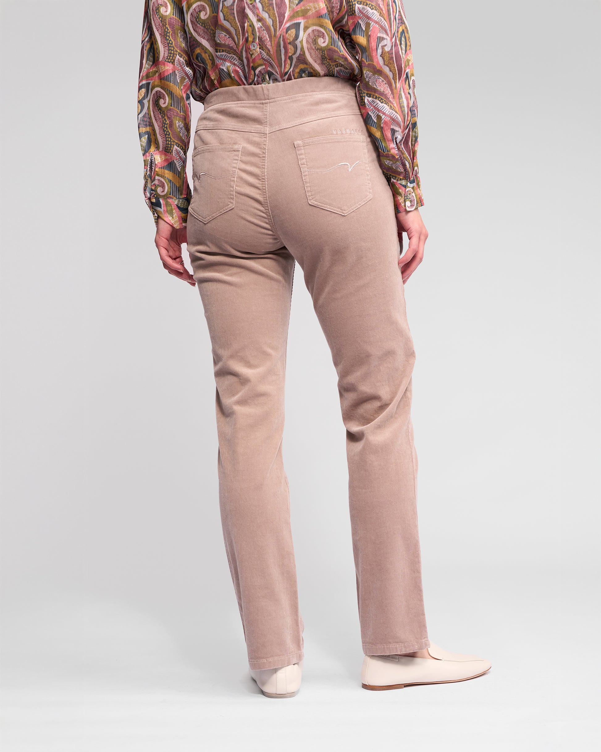 Cotton pin cord pants for ladies