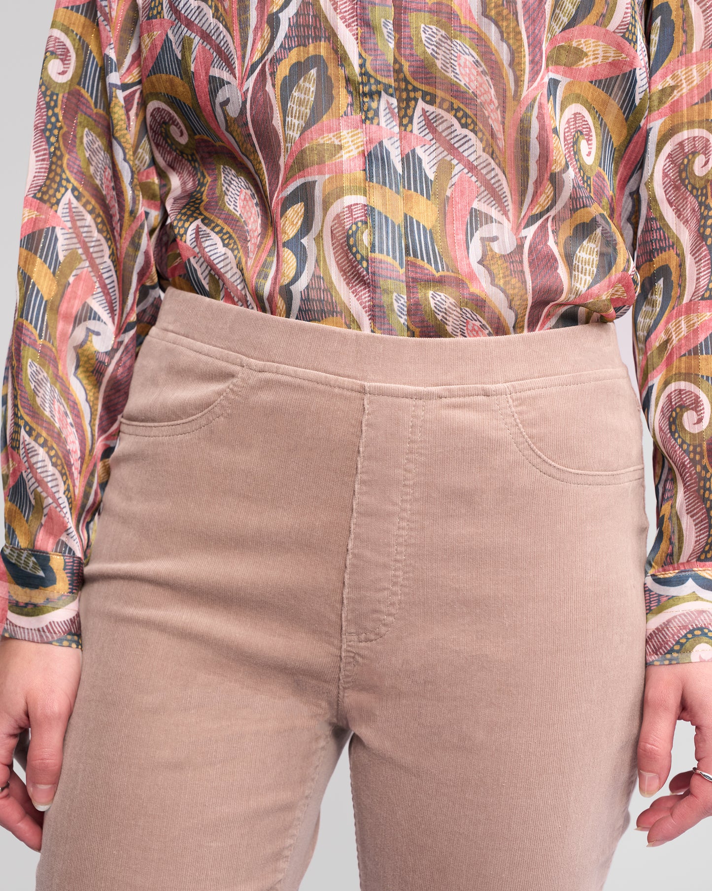 Cord pants in twig cotton