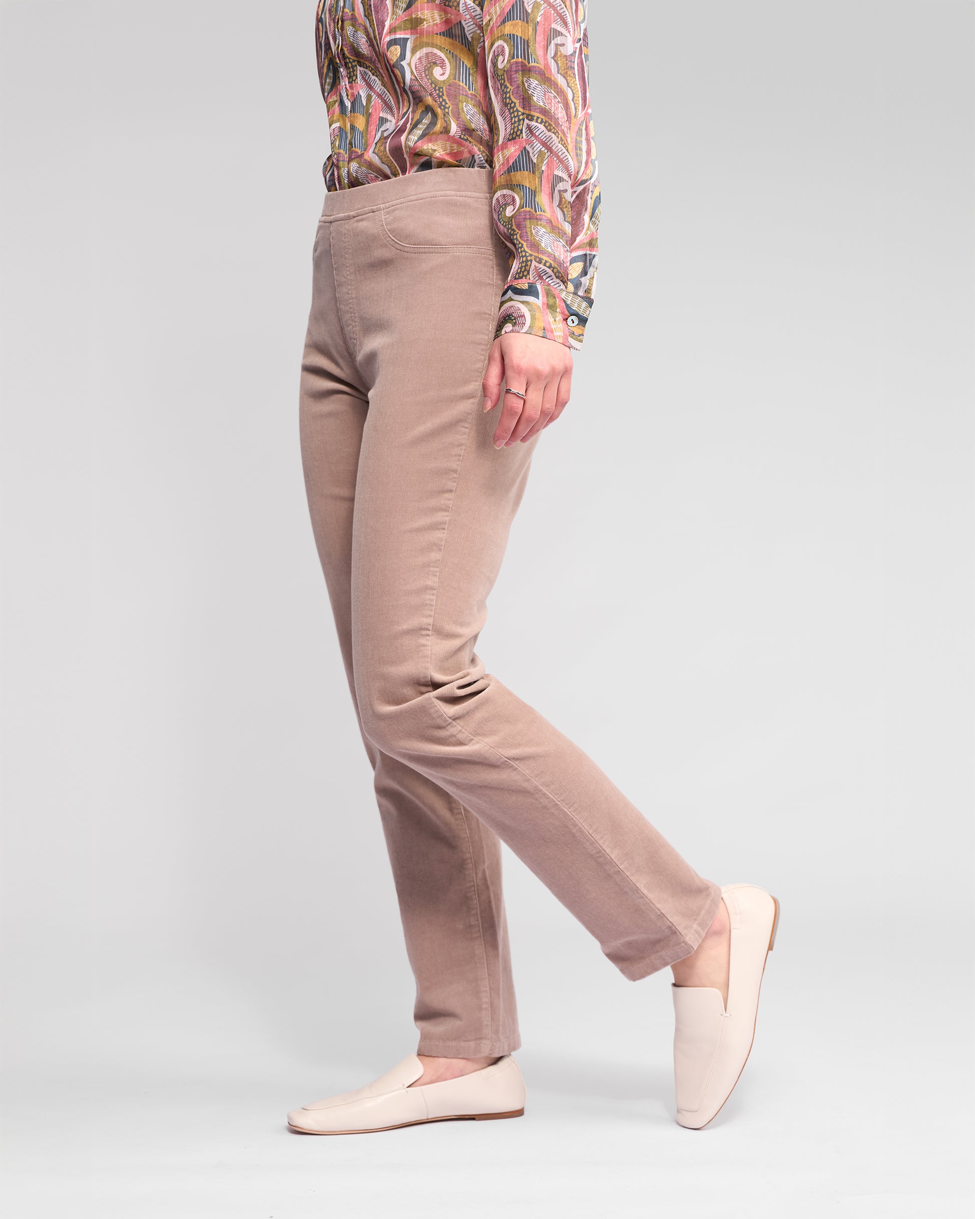 Women's cord pants in beige