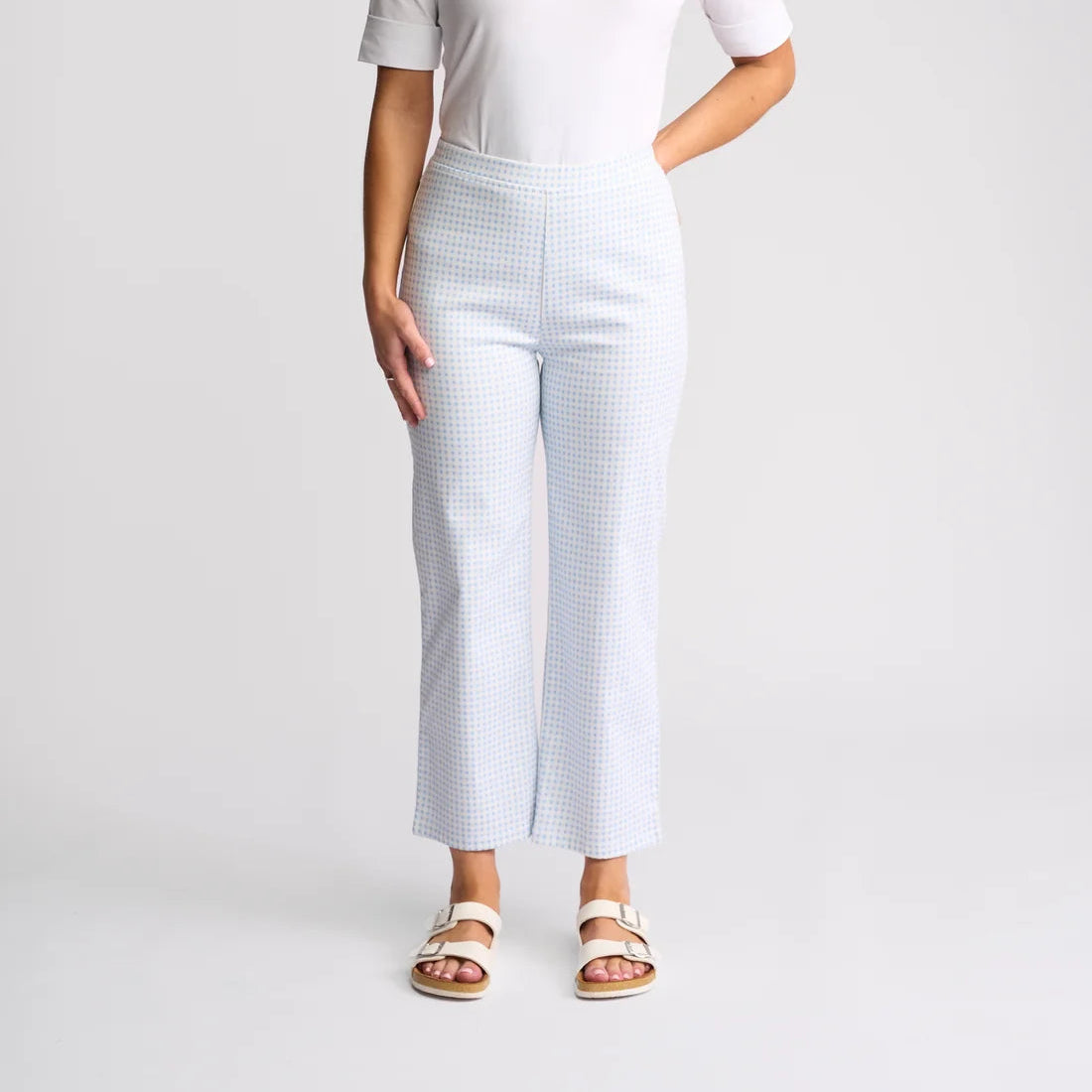 vassalli gingham pants in blue