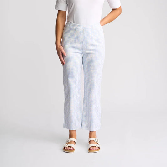 vassalli gingham pants in blue