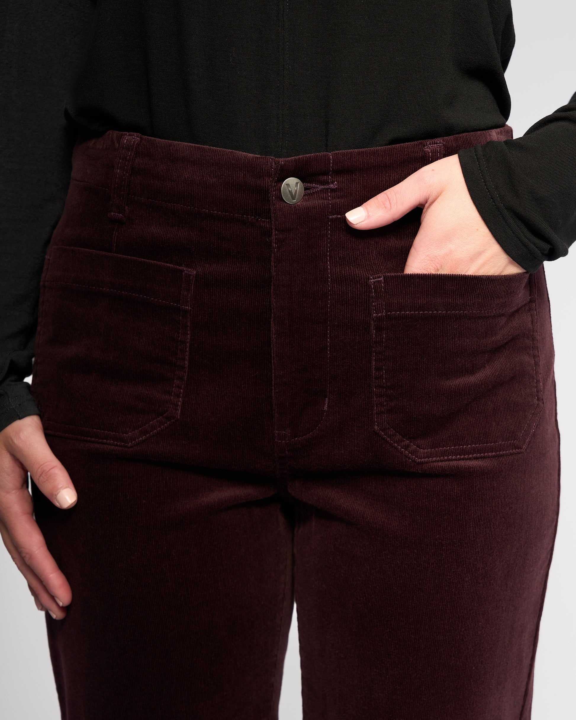 Merlot cord pants