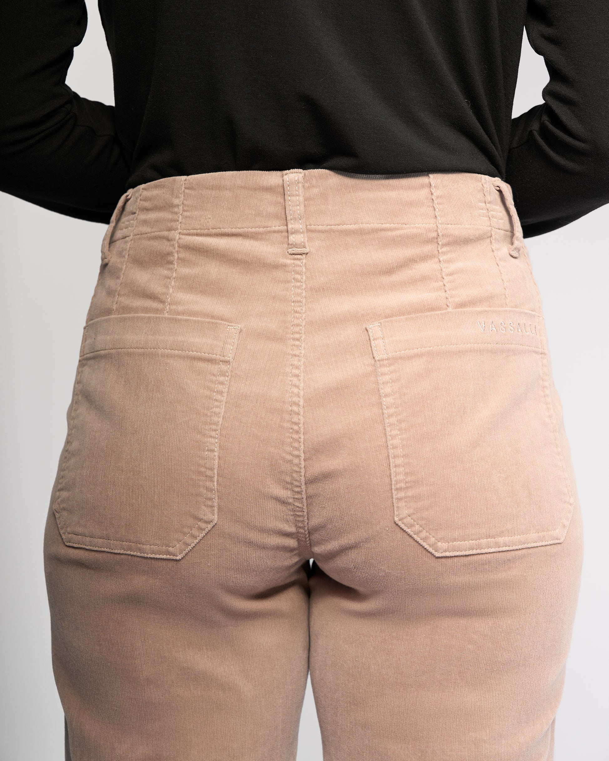 Women's cord pants with zip