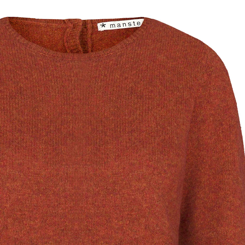 Mansted's Zo jumper in rust, detail