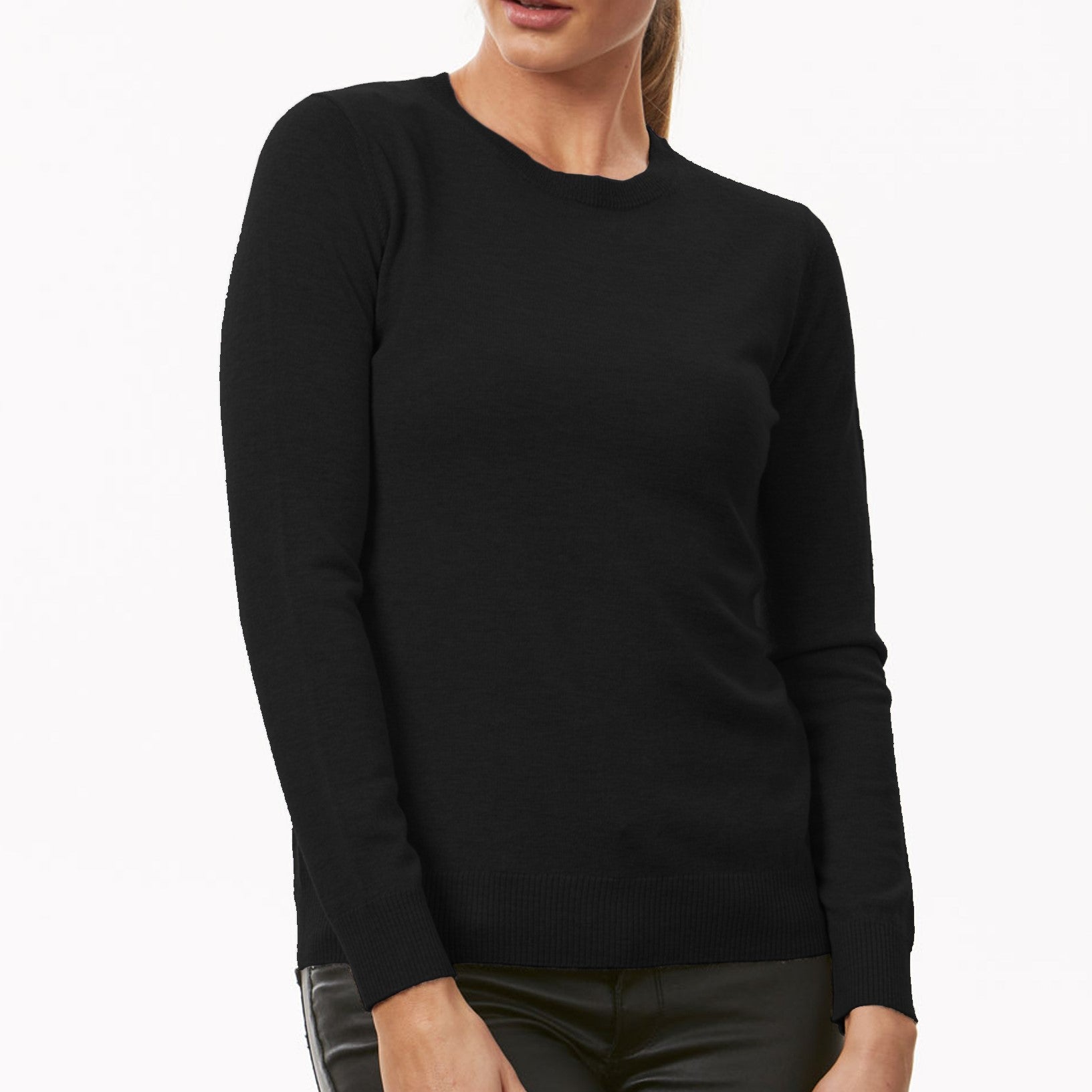 Bridge and Lord Women's Crew Neck Australian Merino Wool & Cashmere