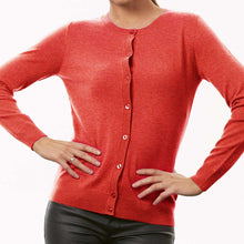 Merino and Cashmere Classic Crew Neck Cardigan - Bridge and Lord