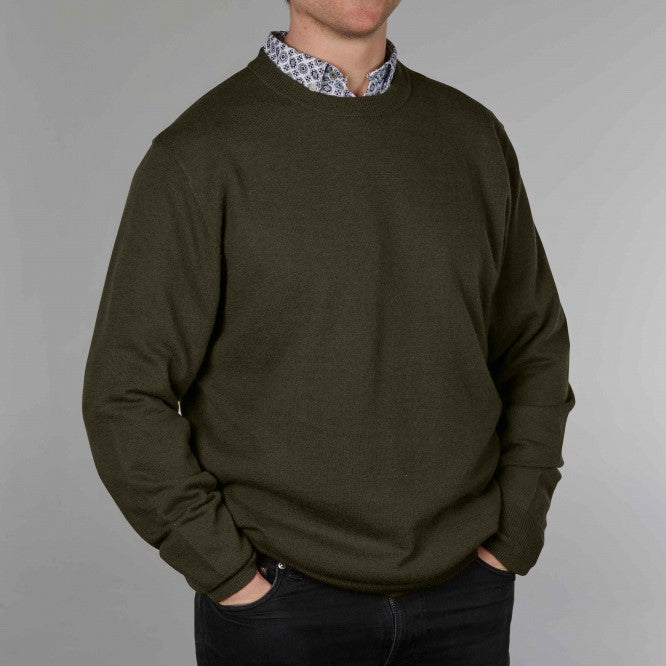 Bridge and Lord Men's Crew Dark Green