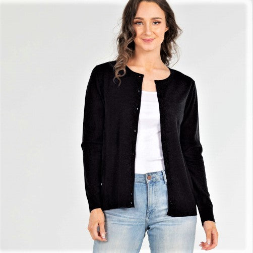 Essential Crew Neck Cardigan Bridge and Lord Merino and Cashmere BL2657