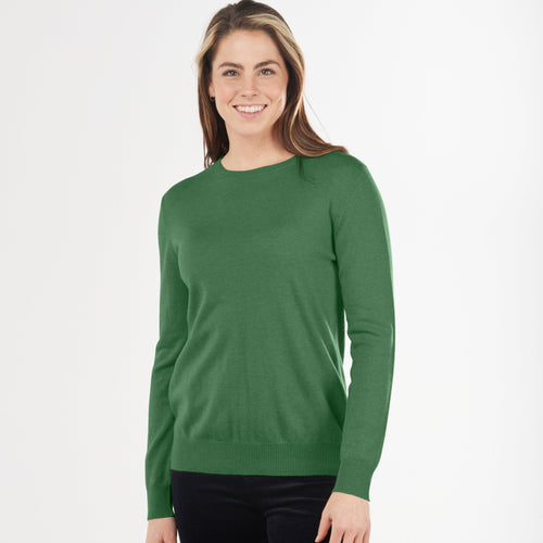 Bridge and Lord essential crew neck pullover in bottle green