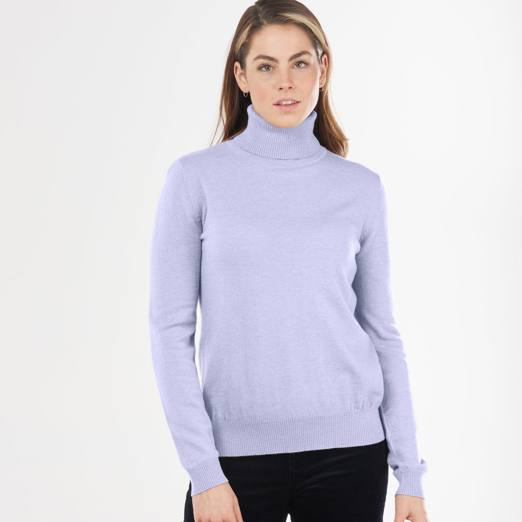 Bridge and Lord essential roll neck pullover in Lilac
