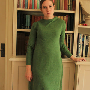 Merino Wool Dress in Grasshopper from By Basics.