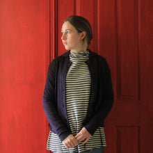 Merino Wool Knit Jacket in Plum.